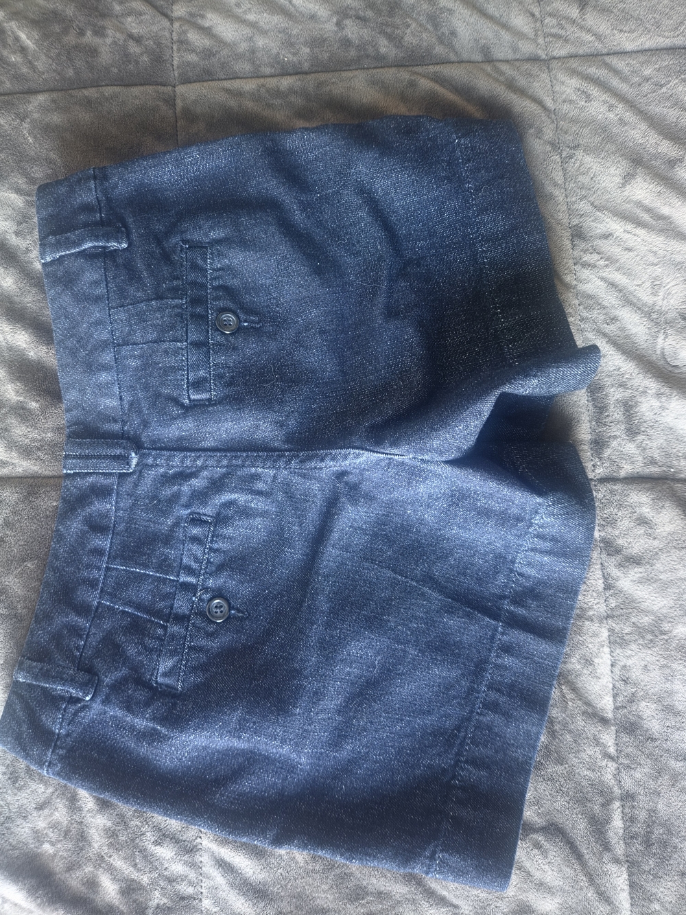The Limited Dark Blue Denim-Look Shorts - Picture 2 of 5